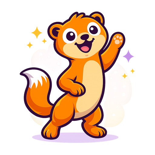 Lulo - The Ferret Mascot waving hello